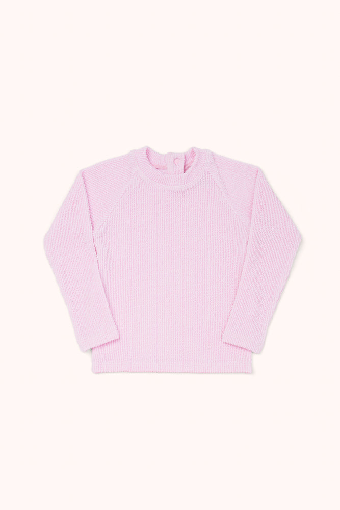 Textured Rash guard - BABY PINK