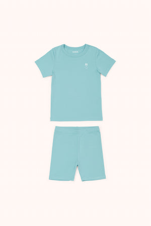 Short sleeve and pants set -  SOFT TURQUOIES