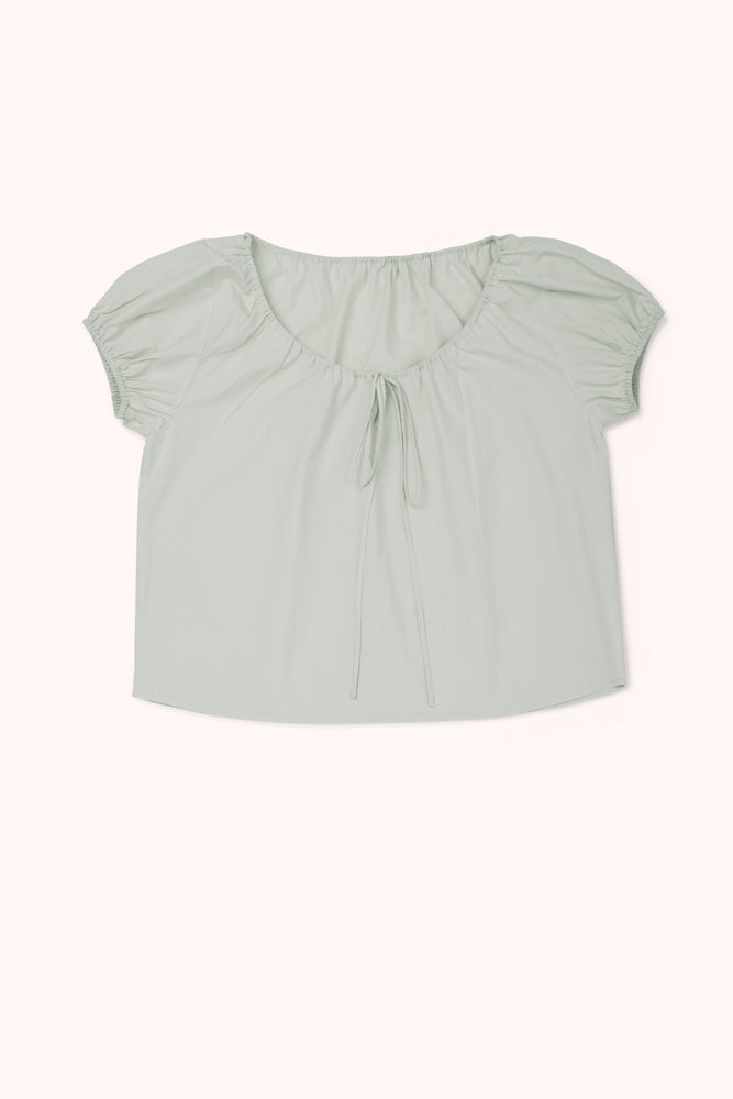 Puff Sleeve Blouse - MIST GREEN