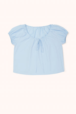 Puff Sleeve Blouse - SKY BLUE