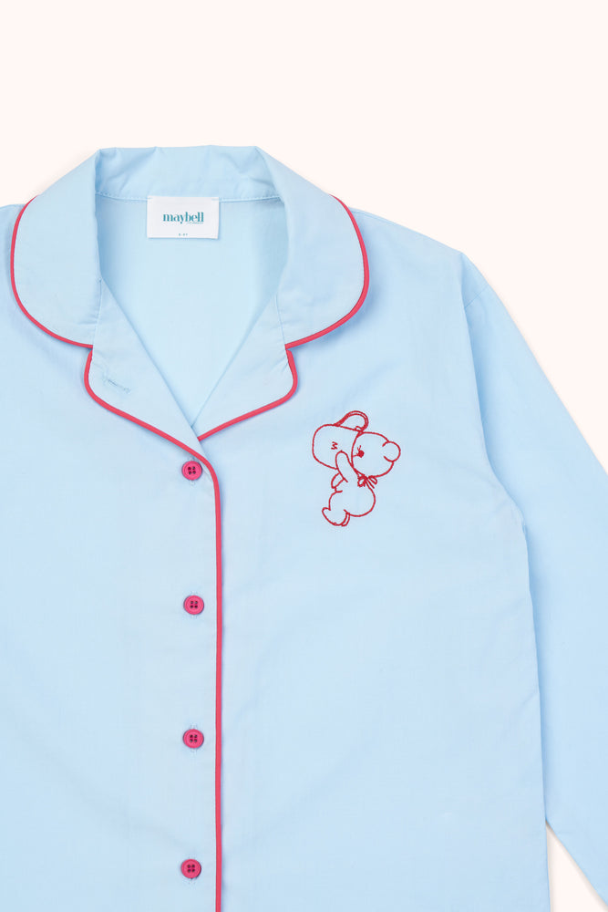 Dreamy Bear Pajama Set - Baby Blue