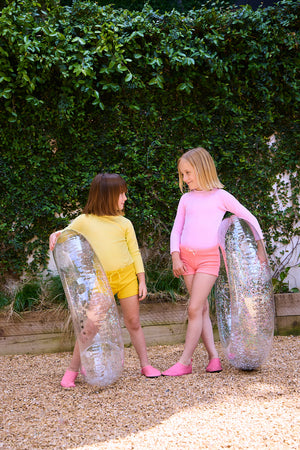 Textured Rash guard - BABY PINK