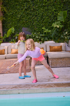 Textured Rash guard - BABY PINK