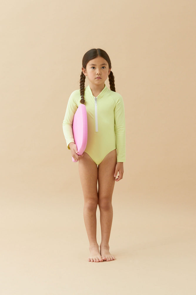 
            
                Load image into Gallery viewer, Girl&amp;#39;s rash guard long sleeve suit - Melon
            
        