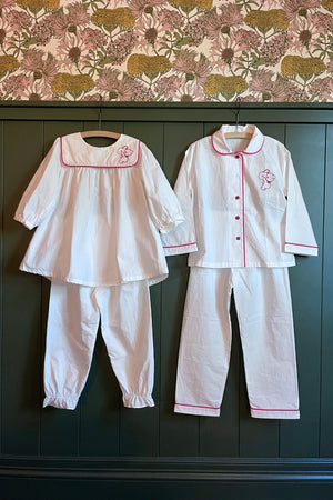 Dreamy Bear Pajama Set - White