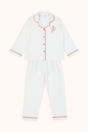 Dreamy Bear Pajama Set - White