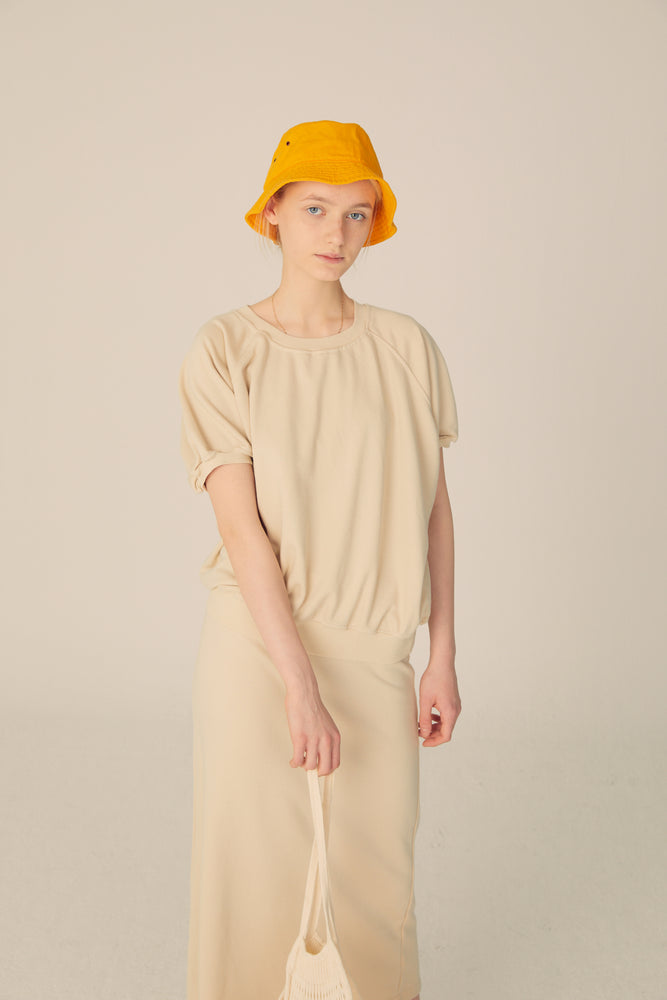 Puff Sleeve Sweatshirt and Skirt Set  - Ivory - Maybellstudio