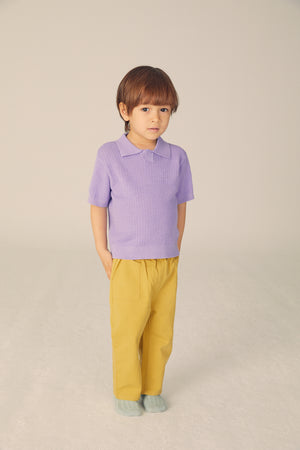 Knitted Polo shirts - Purple - Maybellstudio