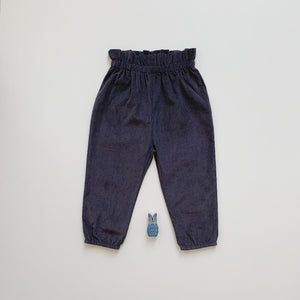Paperbag Corduroy Pants - Charcoal - Maybellstudio