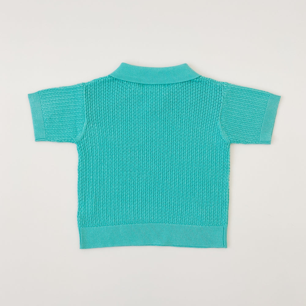 Knitted Polo shirts - Mint - Maybellstudio