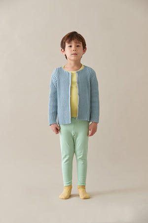Rib cardigan - Slate Gray