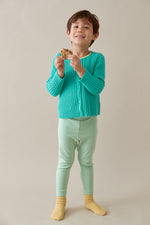 Rib cardigan - Mint