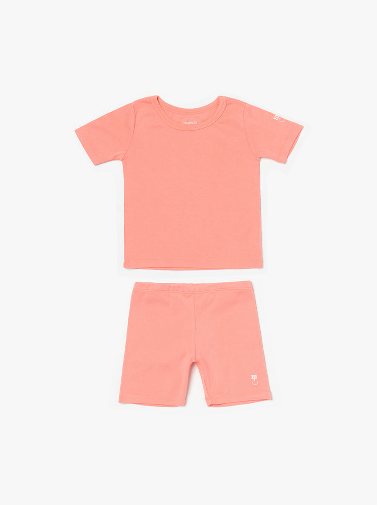 Supima short sleeve set- Pink