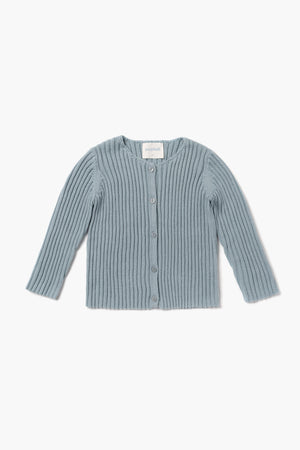 Rib cardigan - Slate Gray