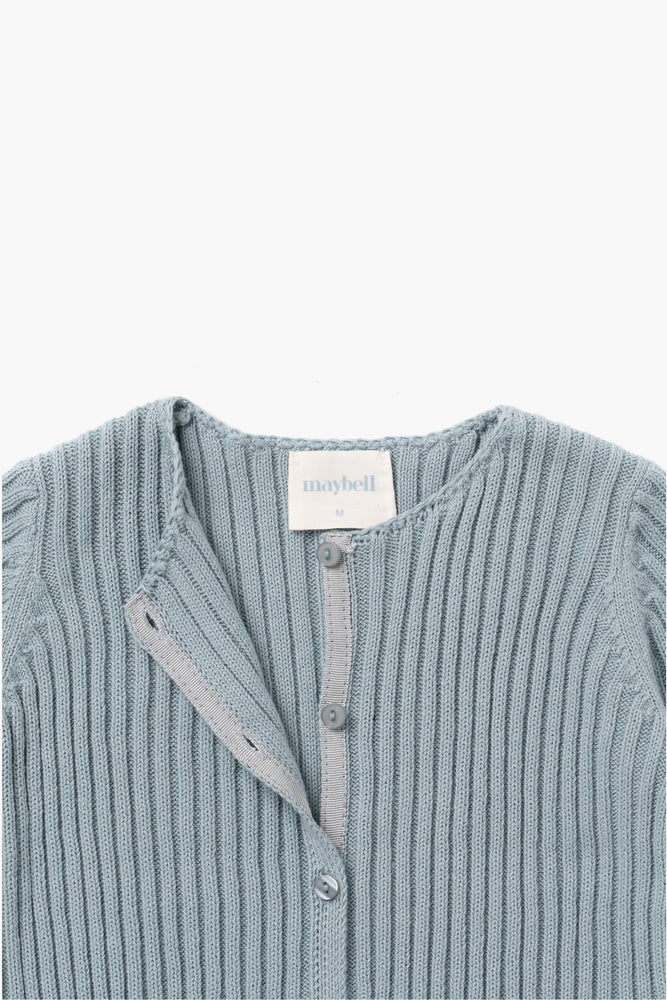 Rib cardigan - Slate Gray